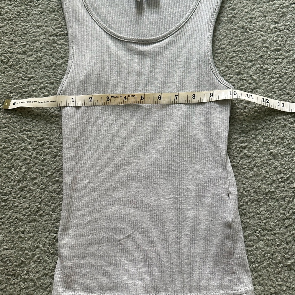 H&M Light Gray Ribbed Tank Top - Picture 2 of 4